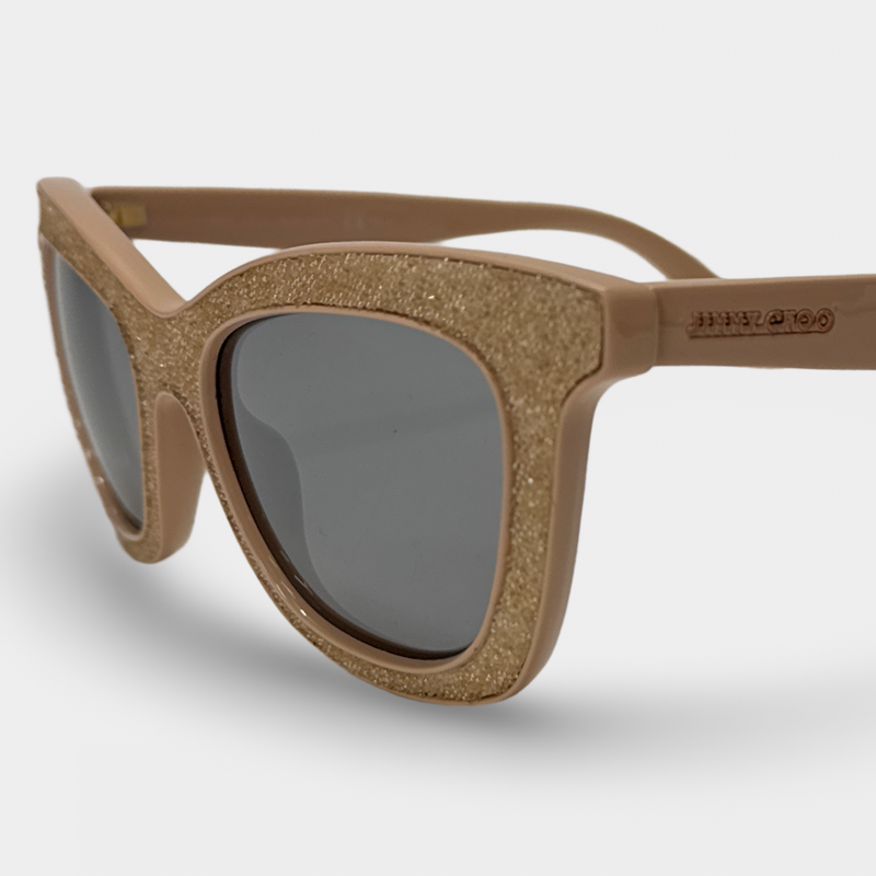Jimmy Choo Women's Light Beige Sparkly Sunglasses