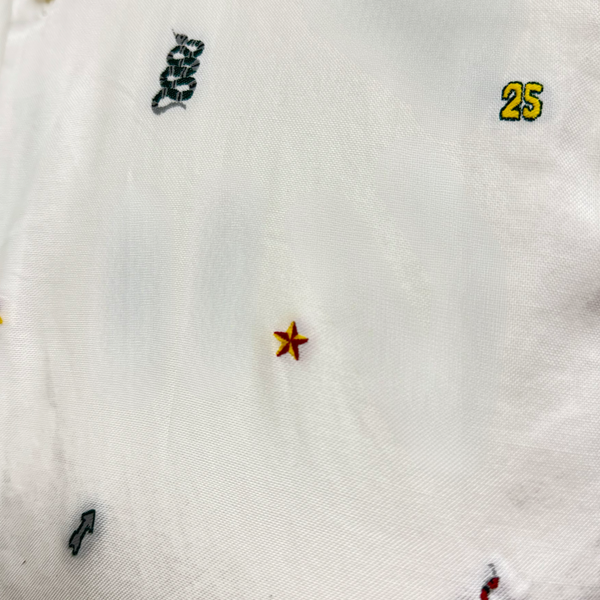 Gucci Men's White Cotton Shirt With Dainty Embroidery