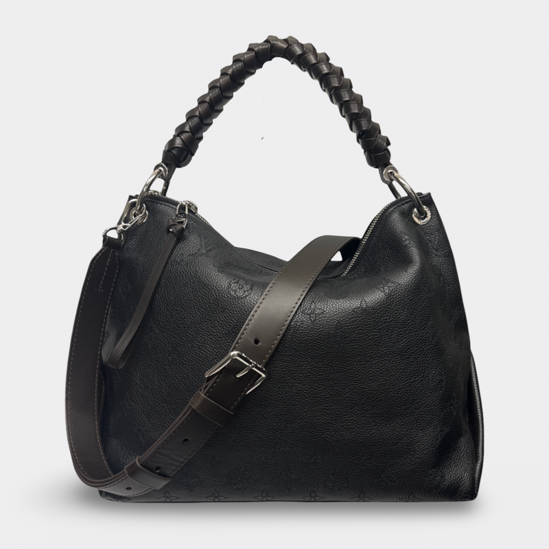Louis Vuitton Women's Black And Brown Mahina Beaubourg Leather Handbag