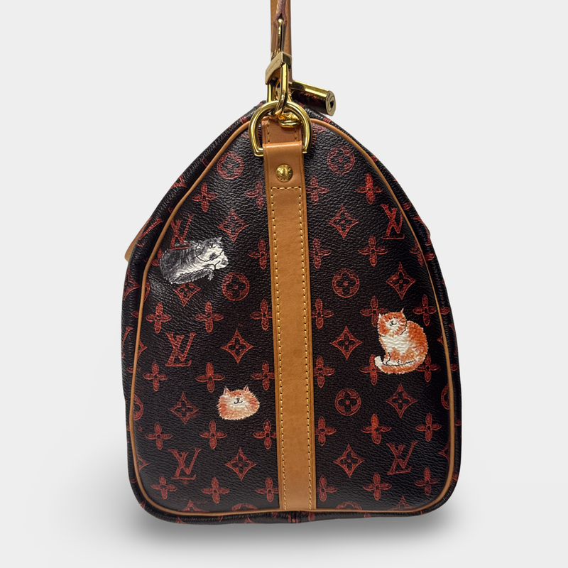 Louis Vuitton x Grace Coddington Limited Edition Women's Multicolored Catogram Canvas Speedy Bandouliere Handbag