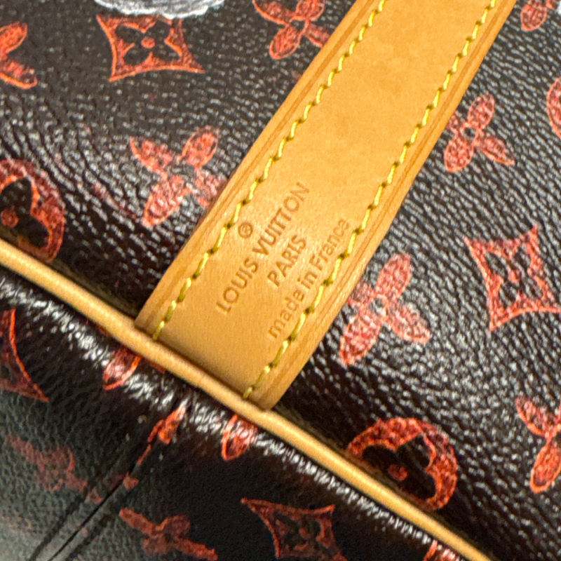Louis Vuitton x Grace Coddington Limited Edition Women's Multicolored Catogram Canvas Speedy Bandouliere Handbag