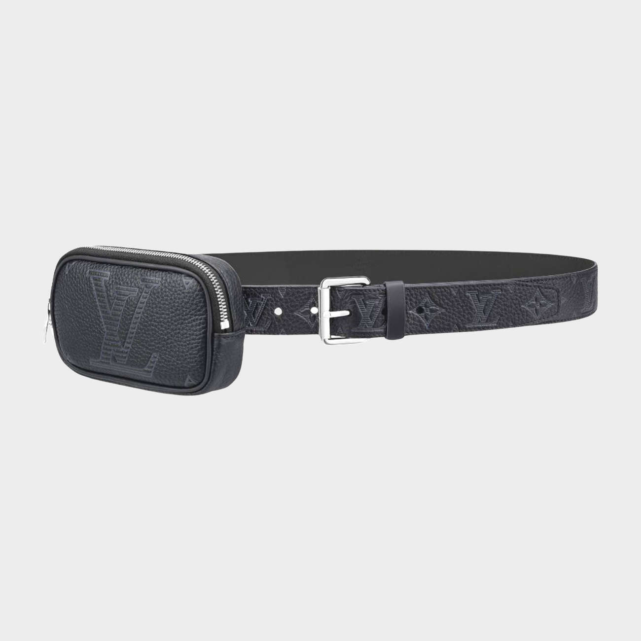 Louis Vuitton Men's LV signature black pocket belt – Loop Generation
