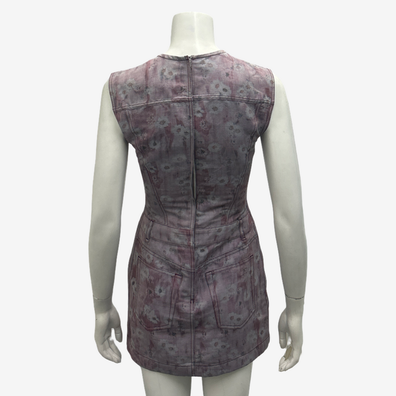 Acne Studio Lilac Watercolour Linen Sleeveless Dress