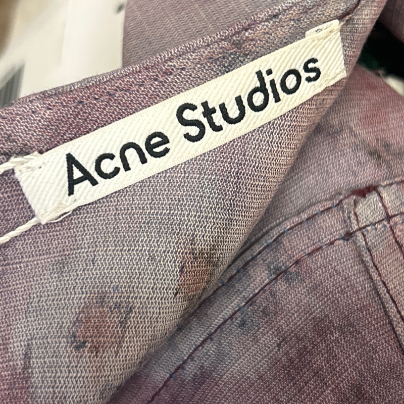 Acne Studio Lilac Watercolour Linen Sleeveless Dress