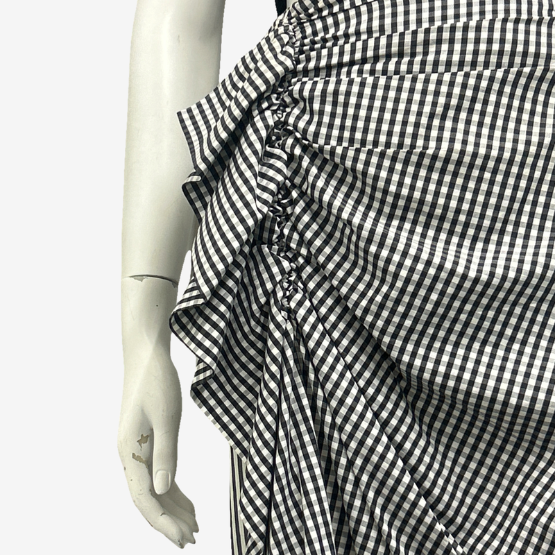 JW Anderson Black And White Asymmetrical Striped Skirt