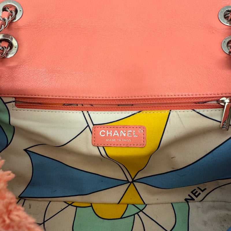 Chanel Women's 2019 Pink Quilted Terry Cloth Coco Beach Flap Shoulder Bag