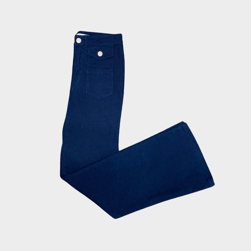 See By Chloé women's navy corduroy trousers