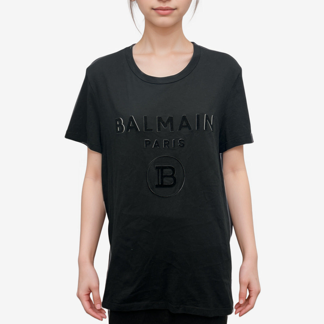 Balmain Black Cotton Logo T-shirt – Loop Generation Balmain Black Cotton Logo T-shirt – Loop Generation