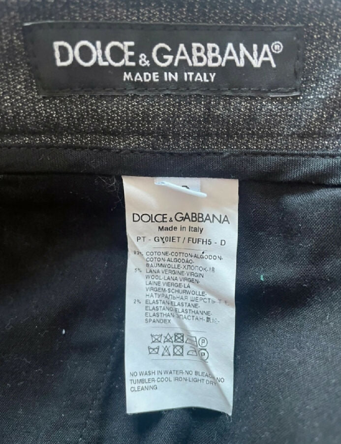 Dolce&Gabbana men's black and grey denim trousers