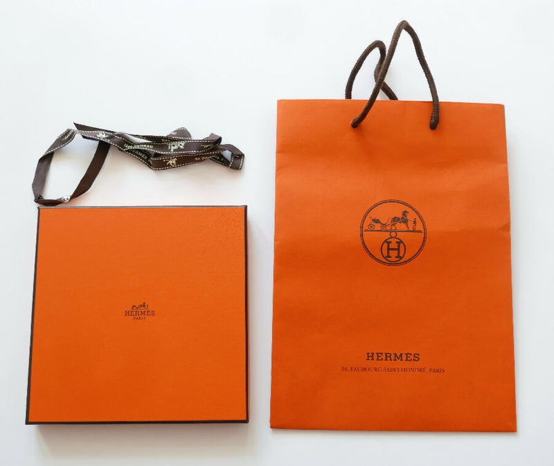 Hermes Unisex Blue and Orange Monsieur & Madame Foulard Scarf