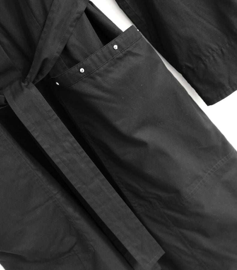 Hermes women's black Studded Shirt Dress