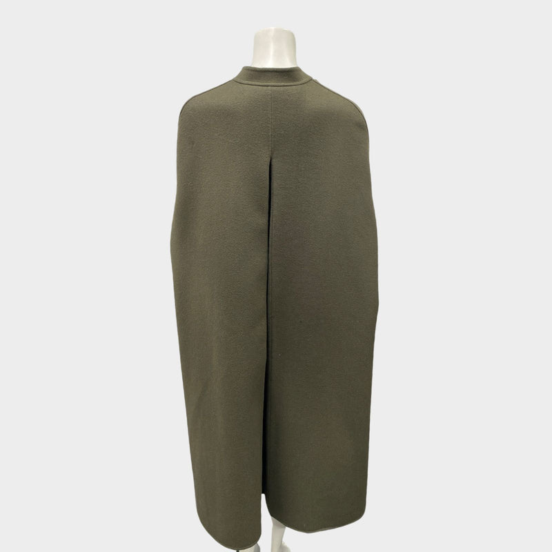 Christian Dior women's khaki cashmere cape coat