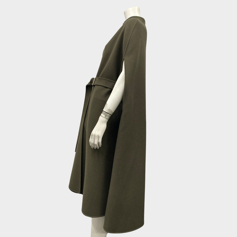 Christian Dior women's khaki cashmere cape coat