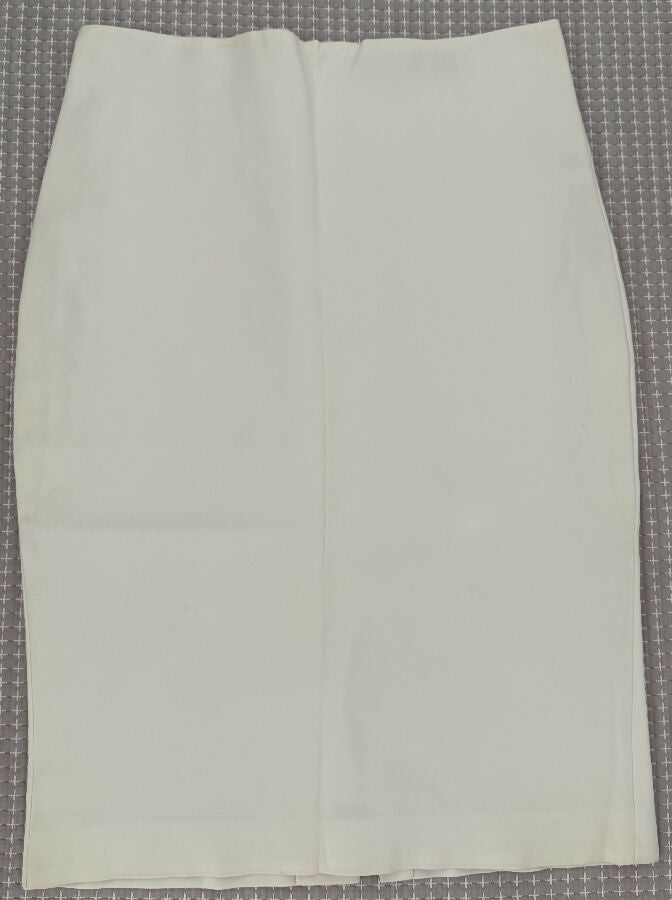 Versace Ivory Fitted Pencil Skirt