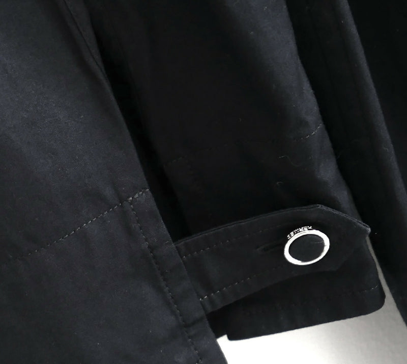 Hermes women's black Studded Shirt Dress