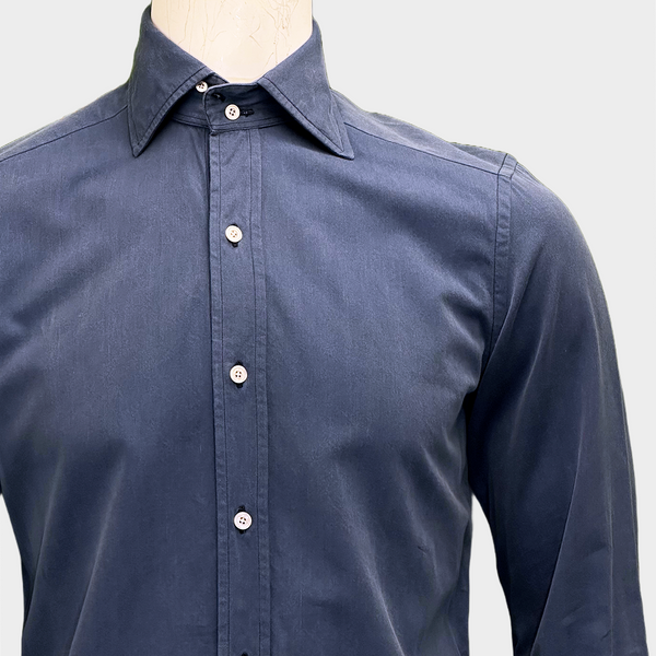 Tom Ford men's blue cotton shirt