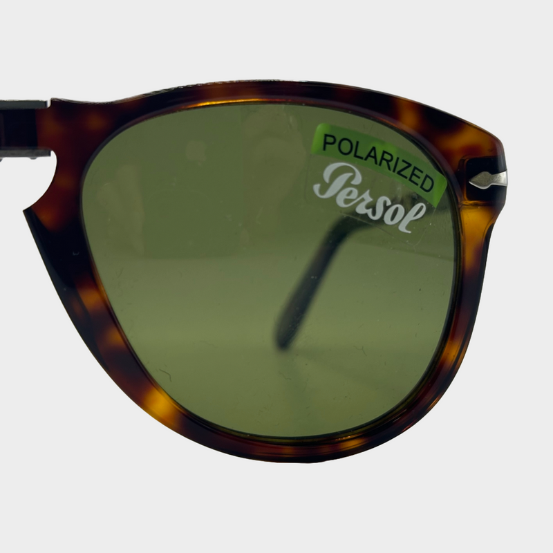 Persol x Steve McQueen men's dark brown tortoiseshell foldable limited edition sunglasses
