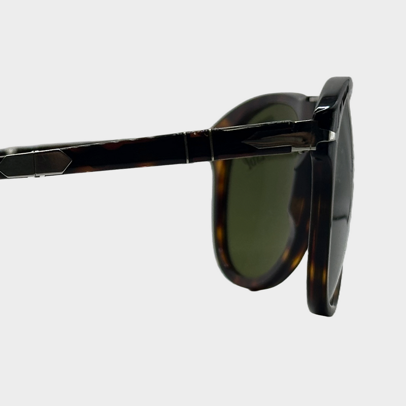 Persol x Steve McQueen men's dark brown tortoiseshell foldable limited edition sunglasses