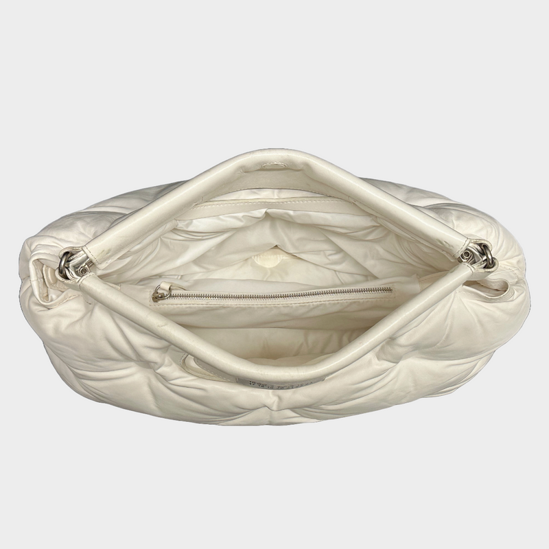 Maison Margiela women's white leather classique glam slam shoulder bag