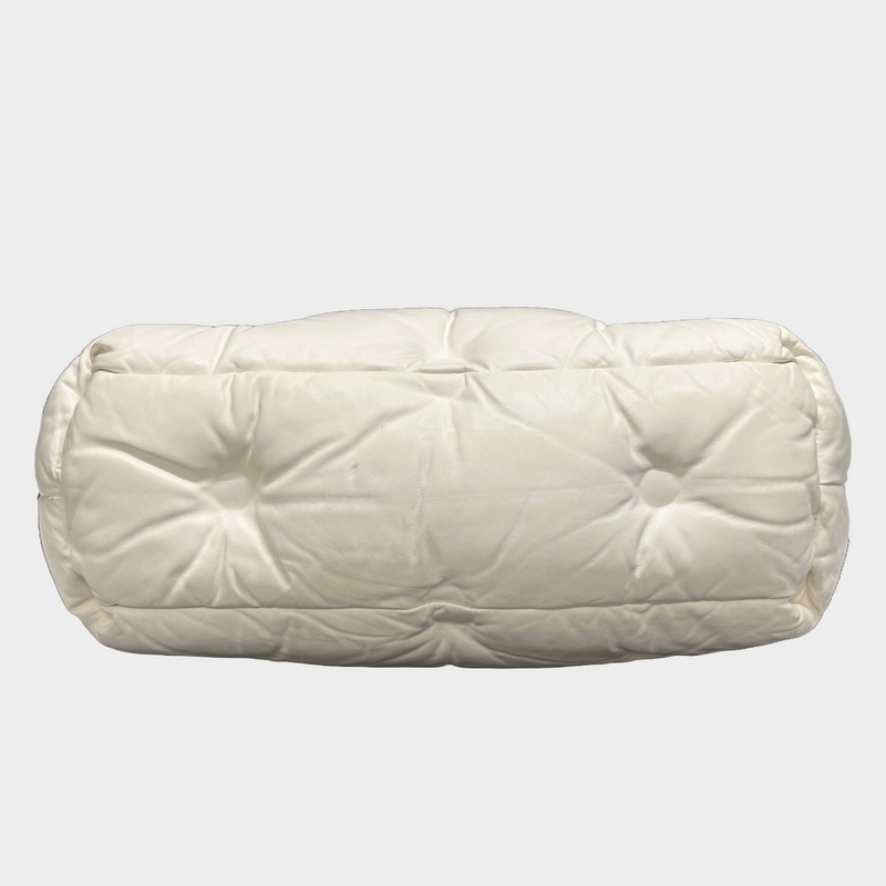 Maison Margiela women's white leather classique glam slam shoulder bag