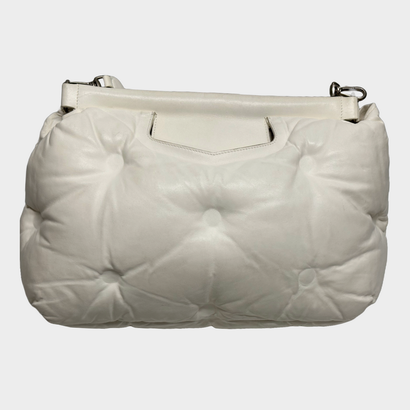 Maison Margiela women's white leather classique glam slam shoulder bag