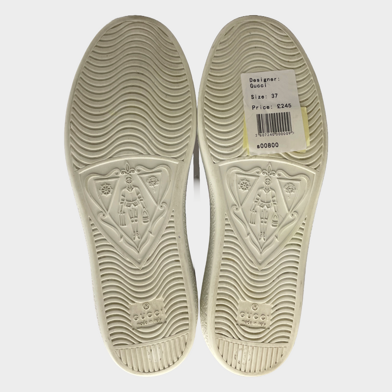 Gucci women's white and multicoloured leather star sneakers