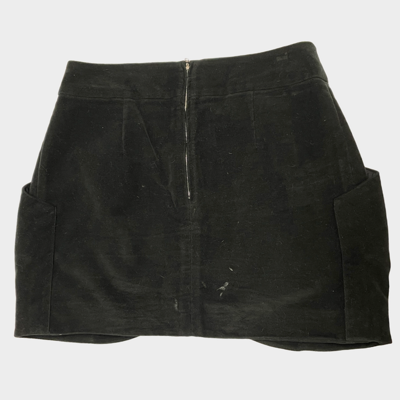 Isabel Marant women's black velour mini skirt
