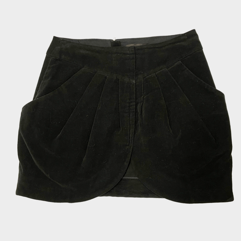 Isabel Marant women's black velour mini skirt