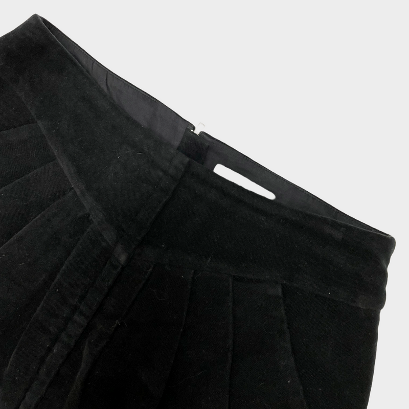 Isabel Marant women's black velour mini skirt