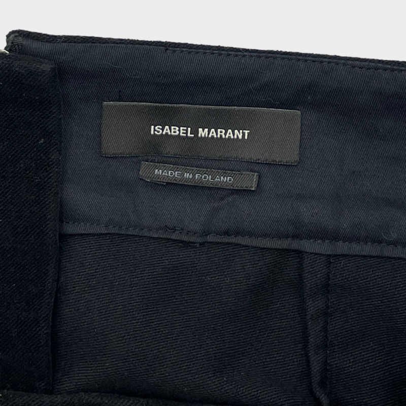 Isabel Marant women's black velour mini skirt