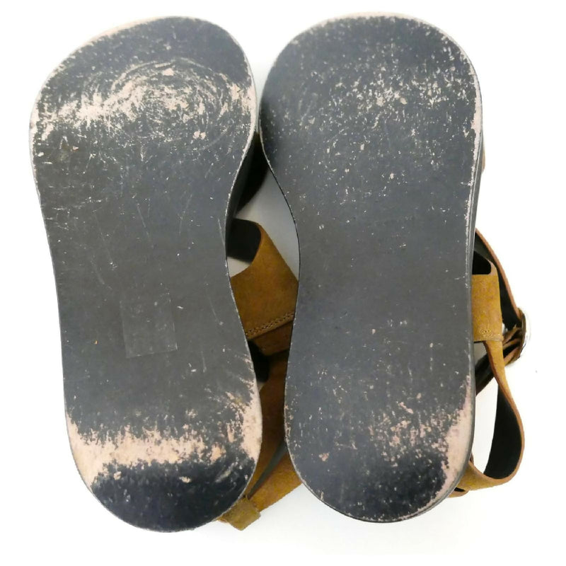 Isabel Marant women's tan suede platform sandals