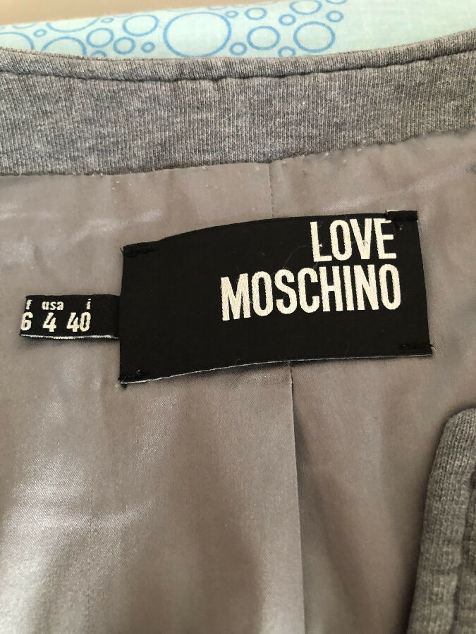 Love Moschino women's grey and cream jacket