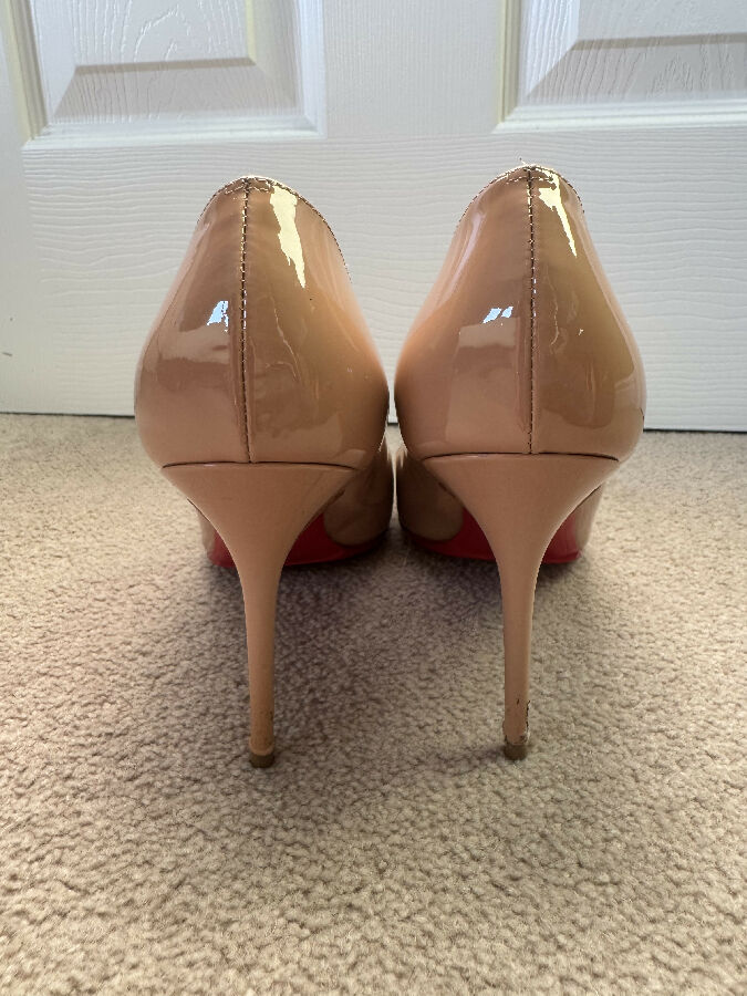Christian Louboutin women's NudeFifi 85 Patent leather heels