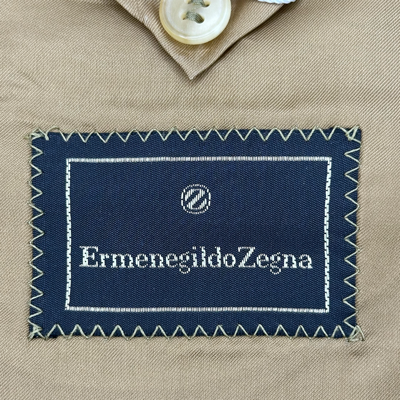 Ermenegildo Zegna men's yellow and navy cashmere houndstooth blazer