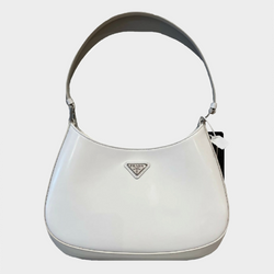 Prada white leather Cleo handbag