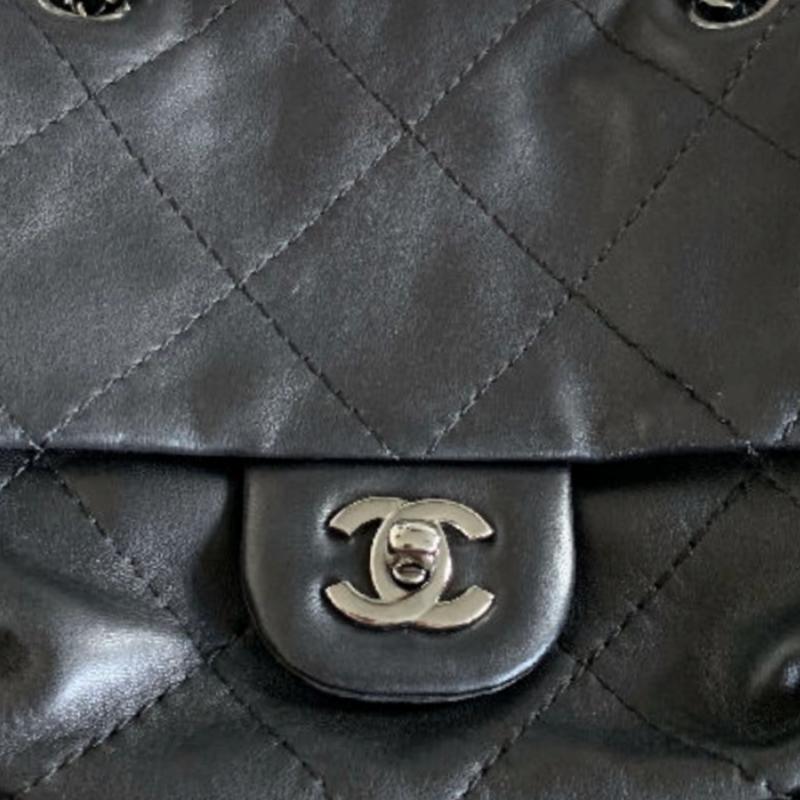 Chanel black quilted lambskin Country mini crossbody bag