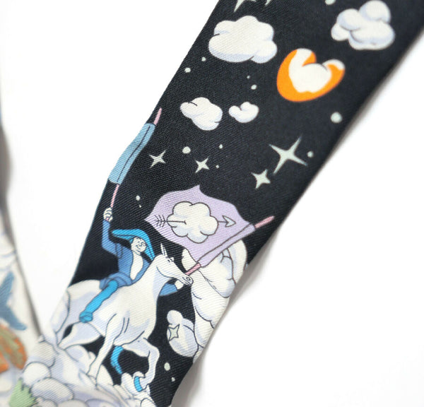 Hermes Sur Mon Nuage multicoloured Twilly Scarf