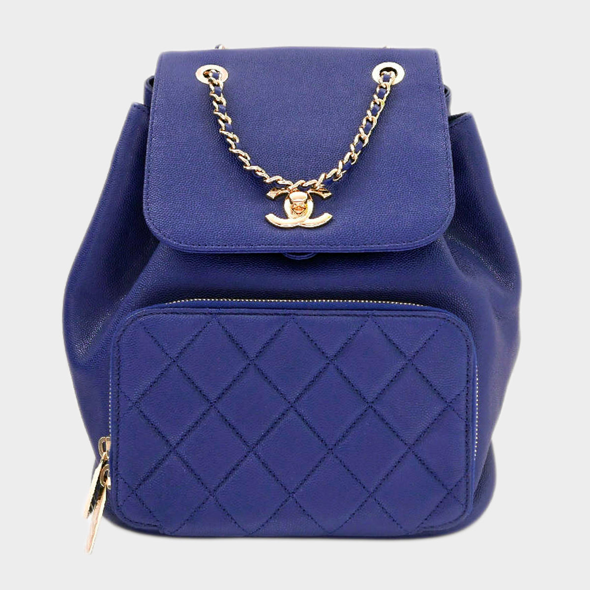 chanel backpack leather price Chanel blue caviar leather business affinity backpack – Loop Generation