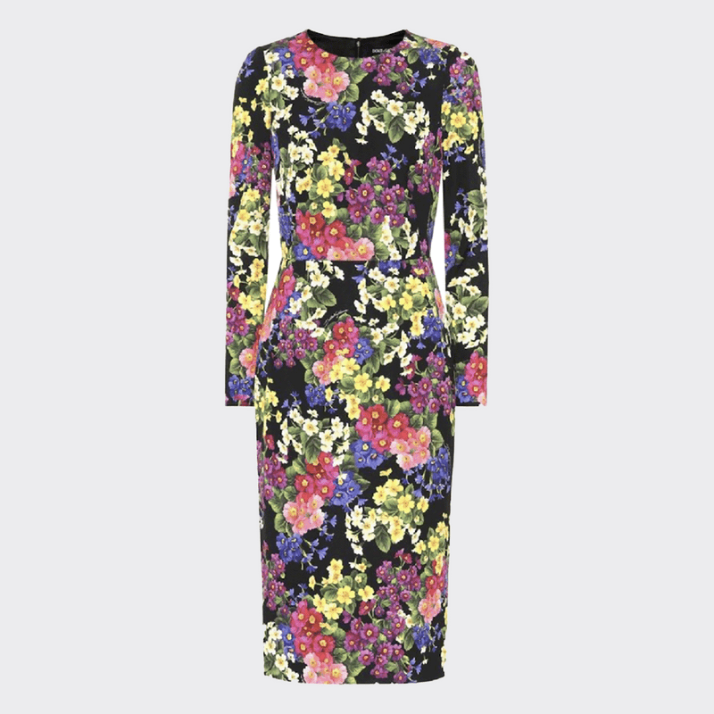 Dolce&Gabbana women's multicoloured Wild Rose Print Sheath Dress
