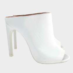 Givenchy ecru leather heeled mules