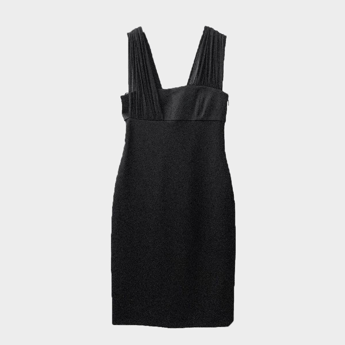 Versace women's Black viscose Asymmetric Strap Dress – Loop Generation