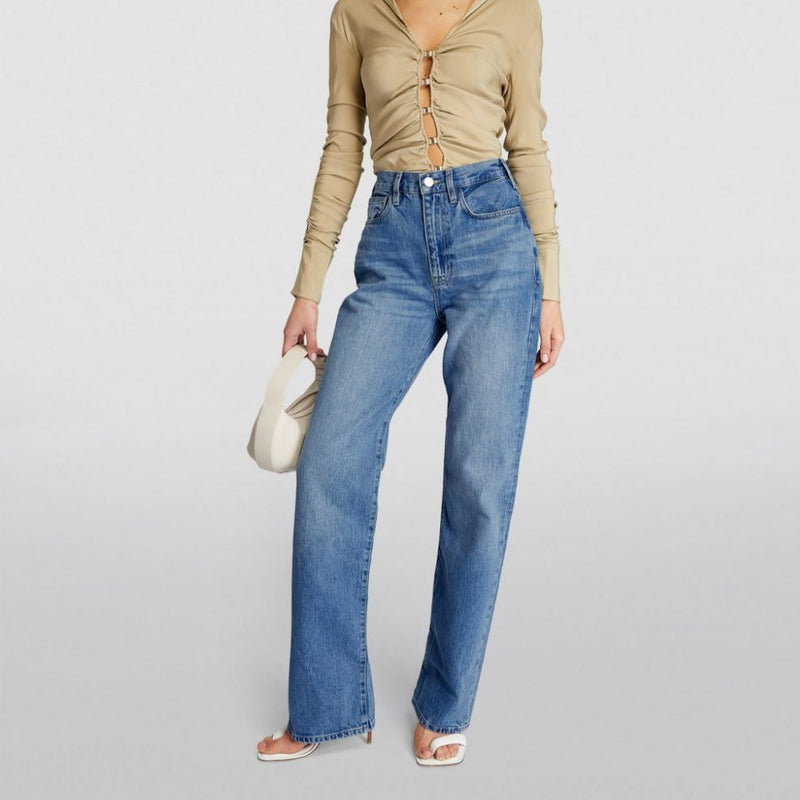 Frame women's Le Jane high waisted blue jeans