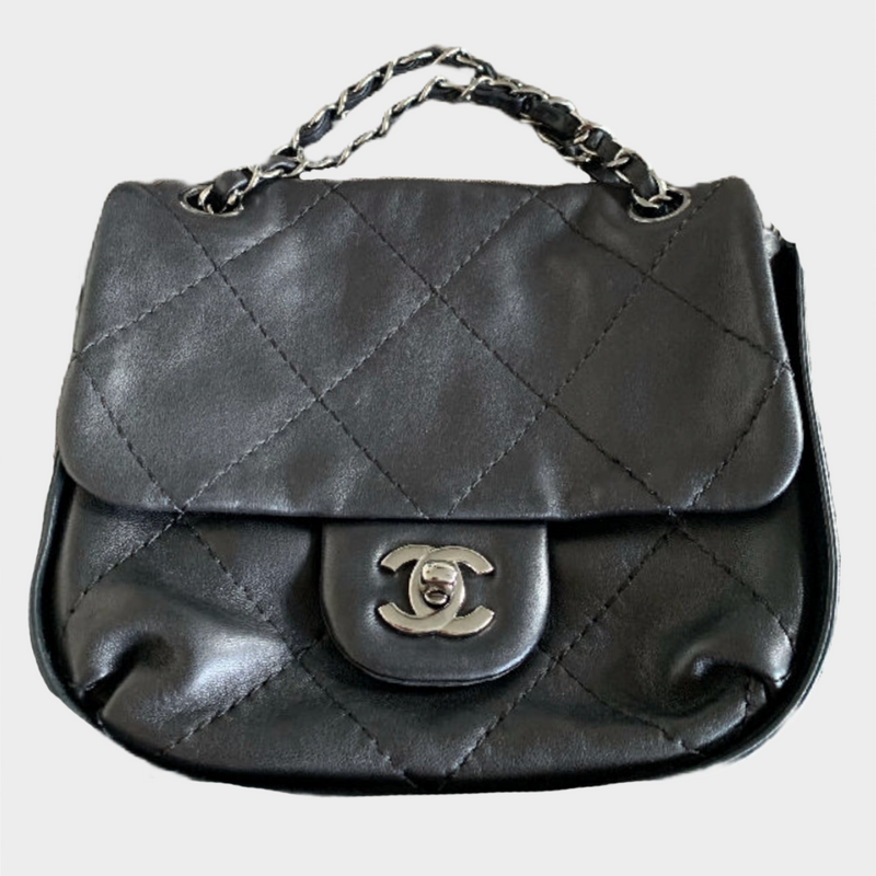 Chanel black quilted lambskin Country mini crossbody bag
