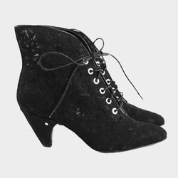 Laurence Dacade women's black lace sabrina ankle boots