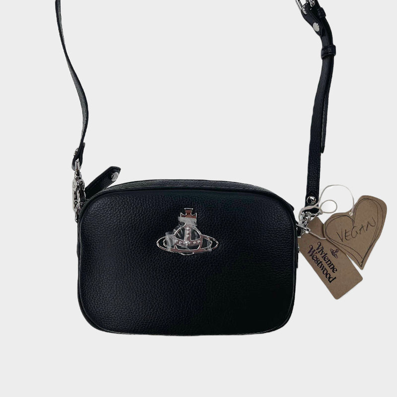 Vivienne Westwood women's Black Anna Re-Vegan Grain Camera Bag