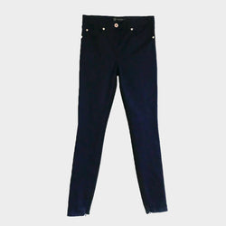 Versace women's navy and black stretch denim jeans