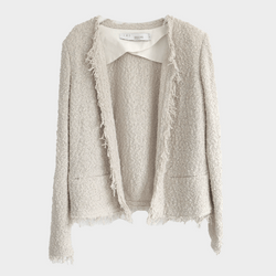 IRO women's beige cotton Shavani Tweed Jacket