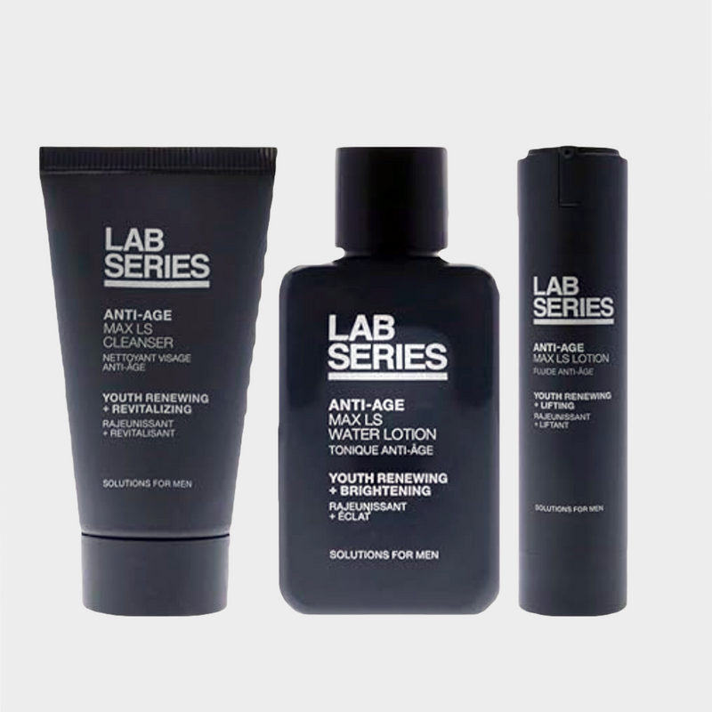 Lab Series men's skincare set of Max LS water lotion & ultimate heavy lifters set