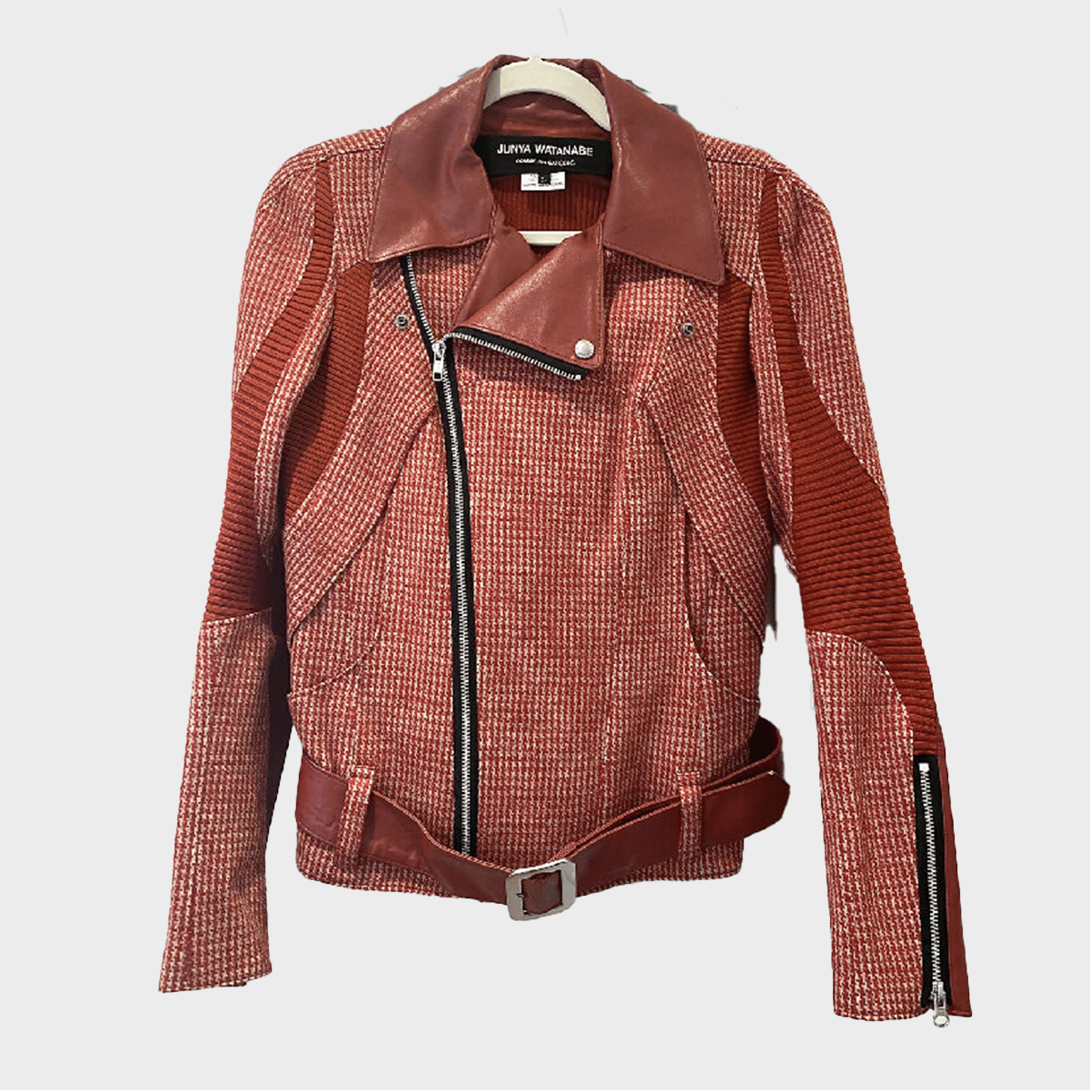 Junya Watanabe x Comme des Garcons red wool biker jacket – Loop