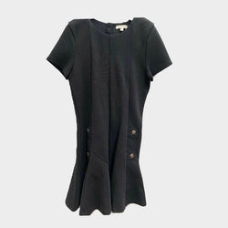 Chloë girl's black cotton short sleeved dress